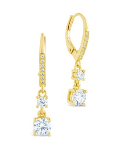 Sterling Forever Sterling Silver Magdalena Brilliant Cut CZ French Clip Earrings