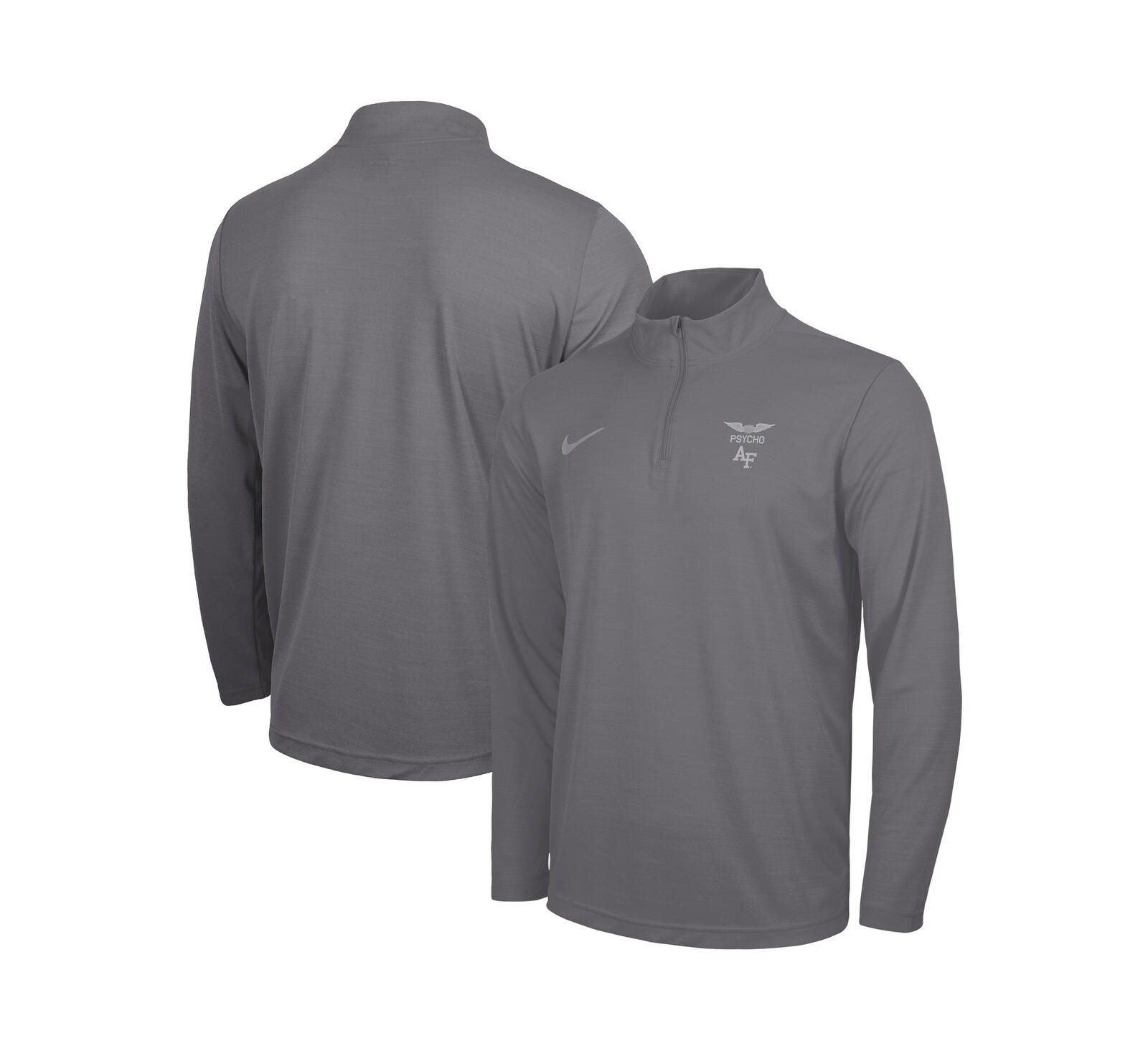 Nike Men's Charcoal Air Force Falcons APLS Fighting Falcon Collection Dri-FIT Intensity Quarter-Zip Pullover Sweatshirt