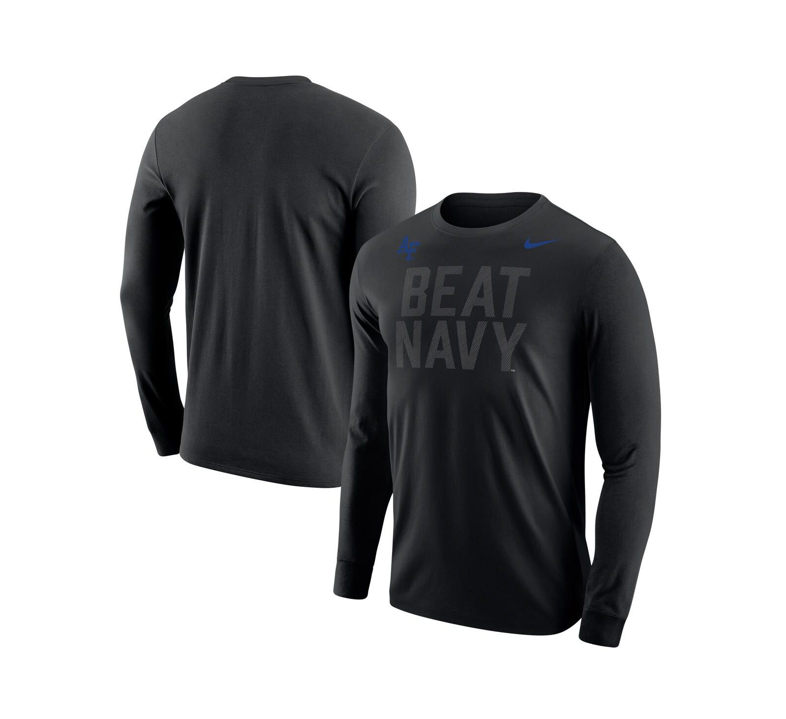 Nike Men's Black Air Force Falcons APLS Fighting Falcon Collection Rivalry Long Sleeve T-Shirt
