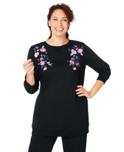 Woman Within Plus Size Within Crewneck Fleece Sweatshirt