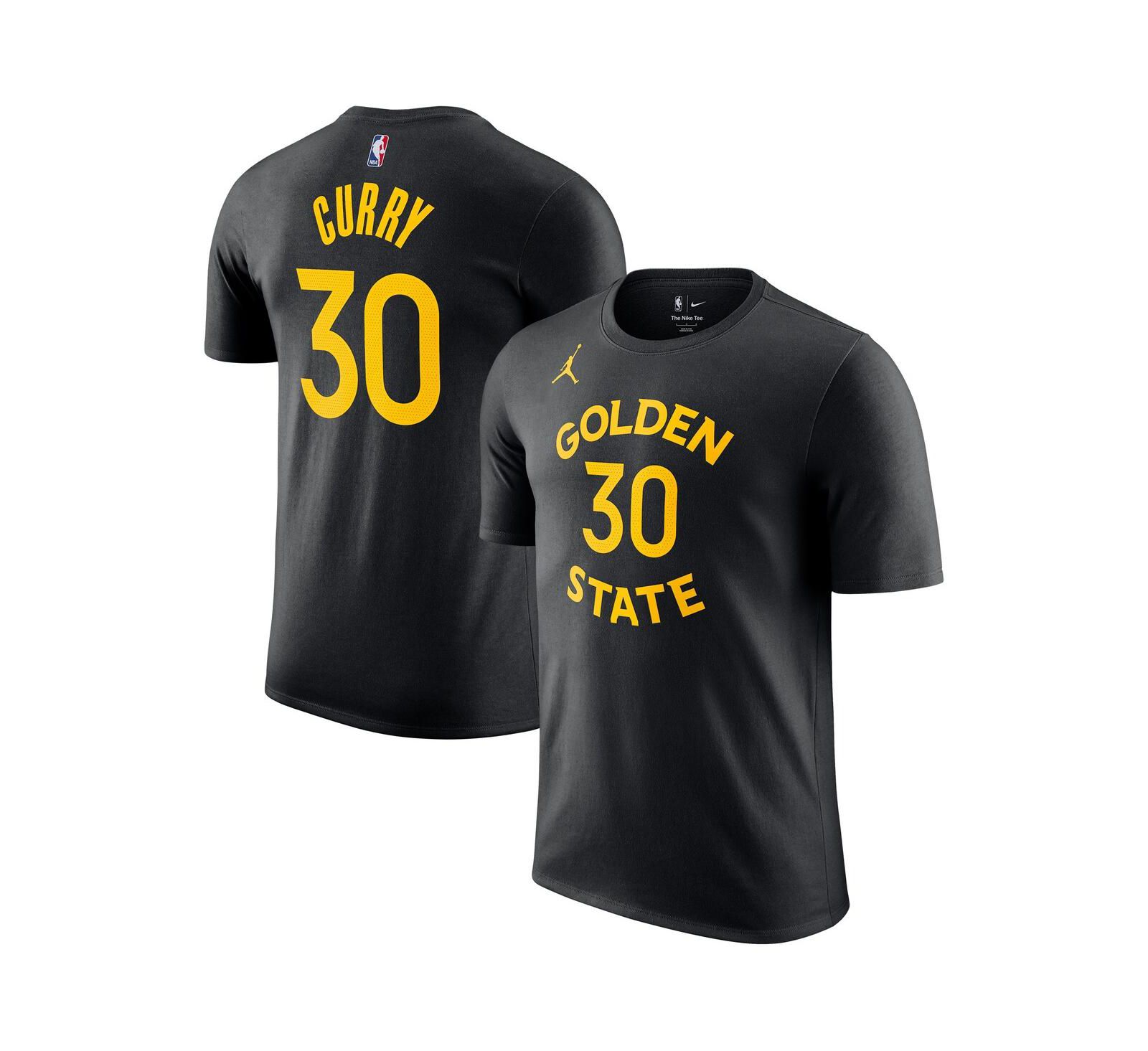 Мужская футболка Jordan Stephen Curry Black Golden State Warriors Statement Edition