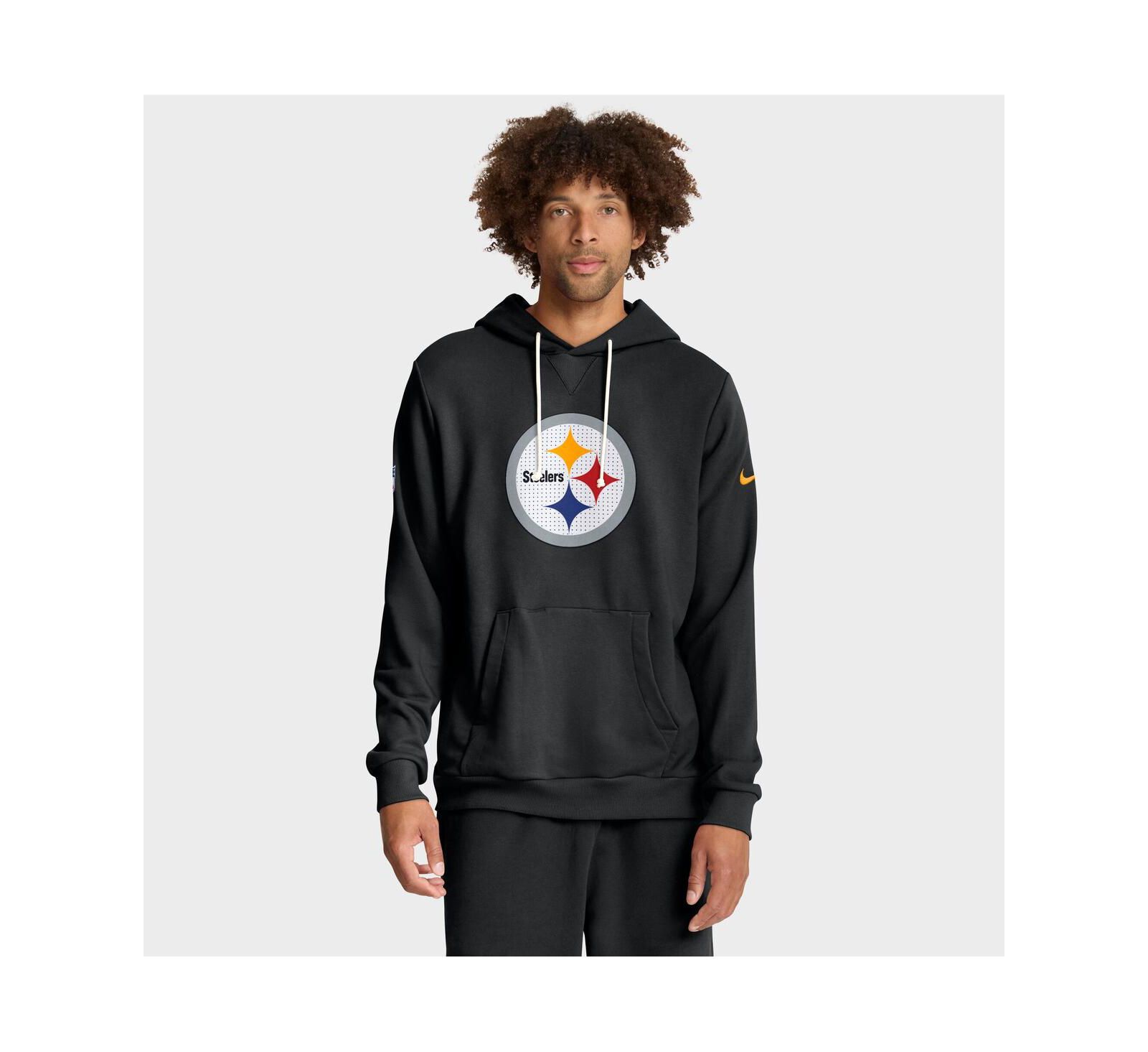 Nike Men's Black Pittsburgh Steelers Sideline Standard Issue Initial Home Dri-FIT Hoodie