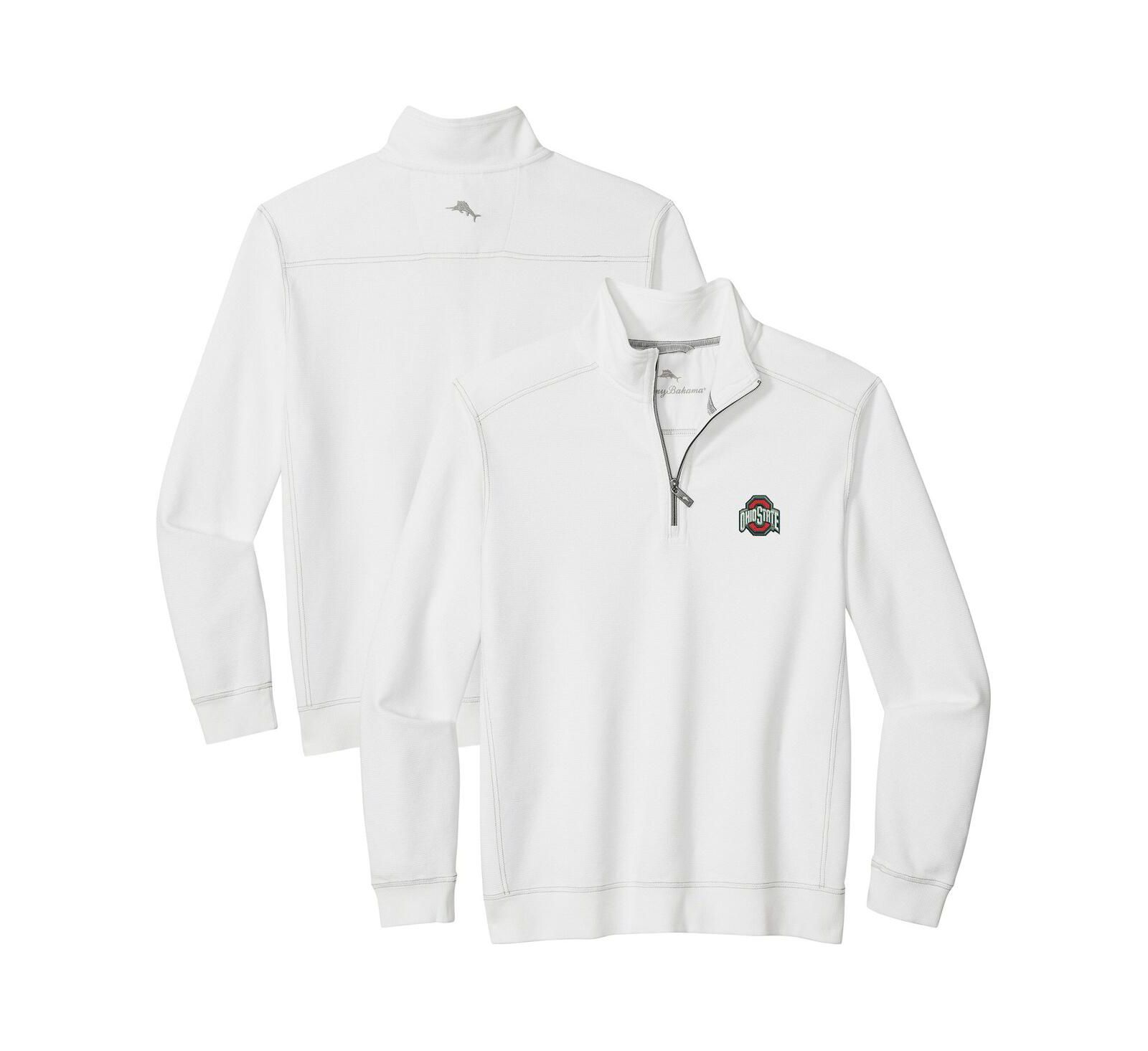 Мужская куртка Tommy Bahama Ohio State Buckeyes Montego Bay Half-Zip, белая