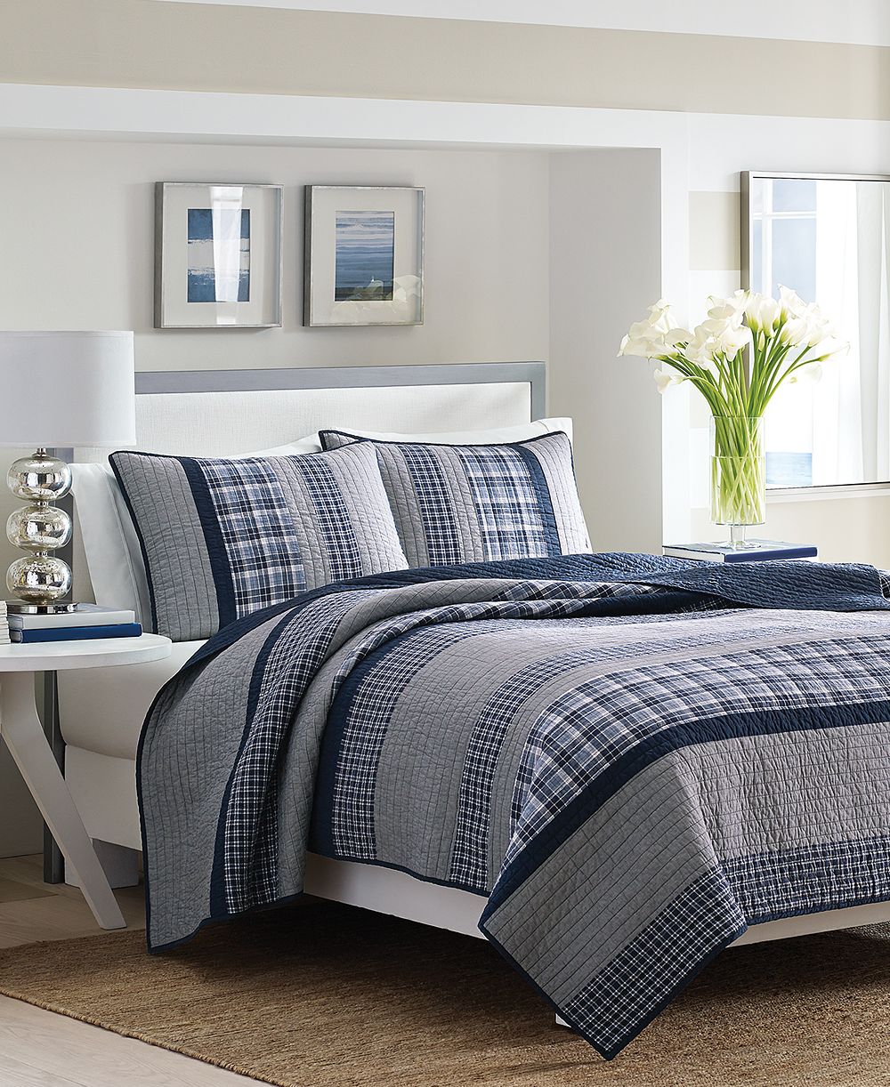Nautica Adelson Cotton Reversible Quilt, Full/Queen