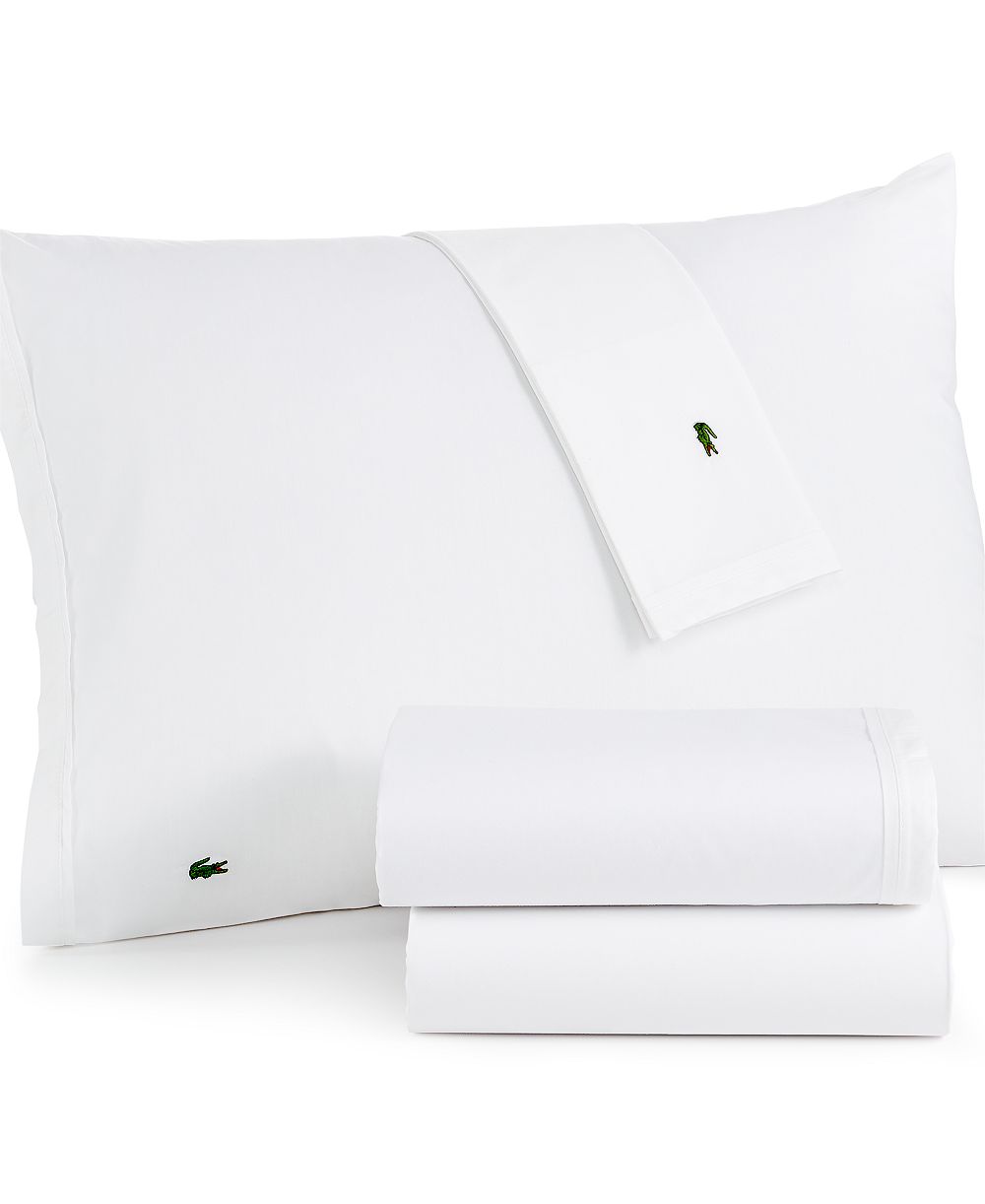 Lacoste Home Solid Cotton Percale Pillowcase Pair, King