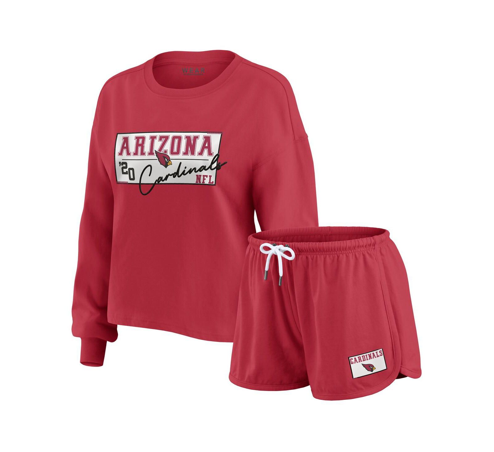 WEAR by Erin Andrews Женский комплект: рубашка-джерси Arizona Cardinals и шорты