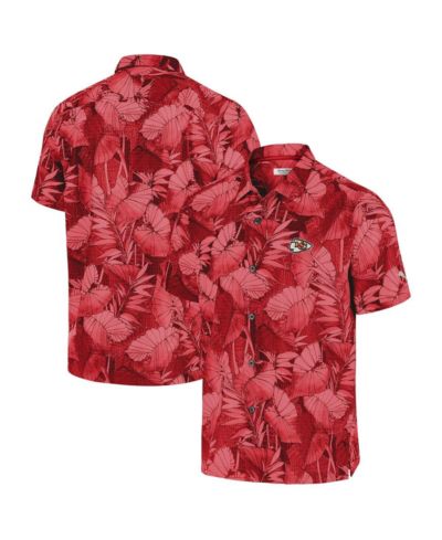 Tommy Bahama Men's Red Kansas City Chiefs Bahama Coast Nuevo Fronds Camp Button-Up Shirt