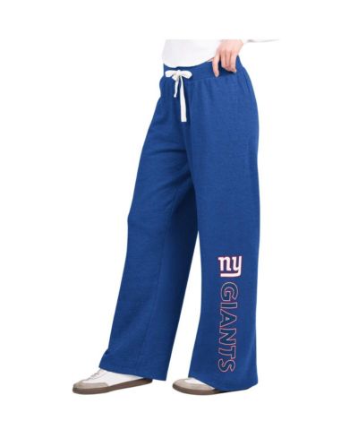 G-III 4Her by Carl Banks Женские широкие брюки sweatpants Royal New York Giants Field