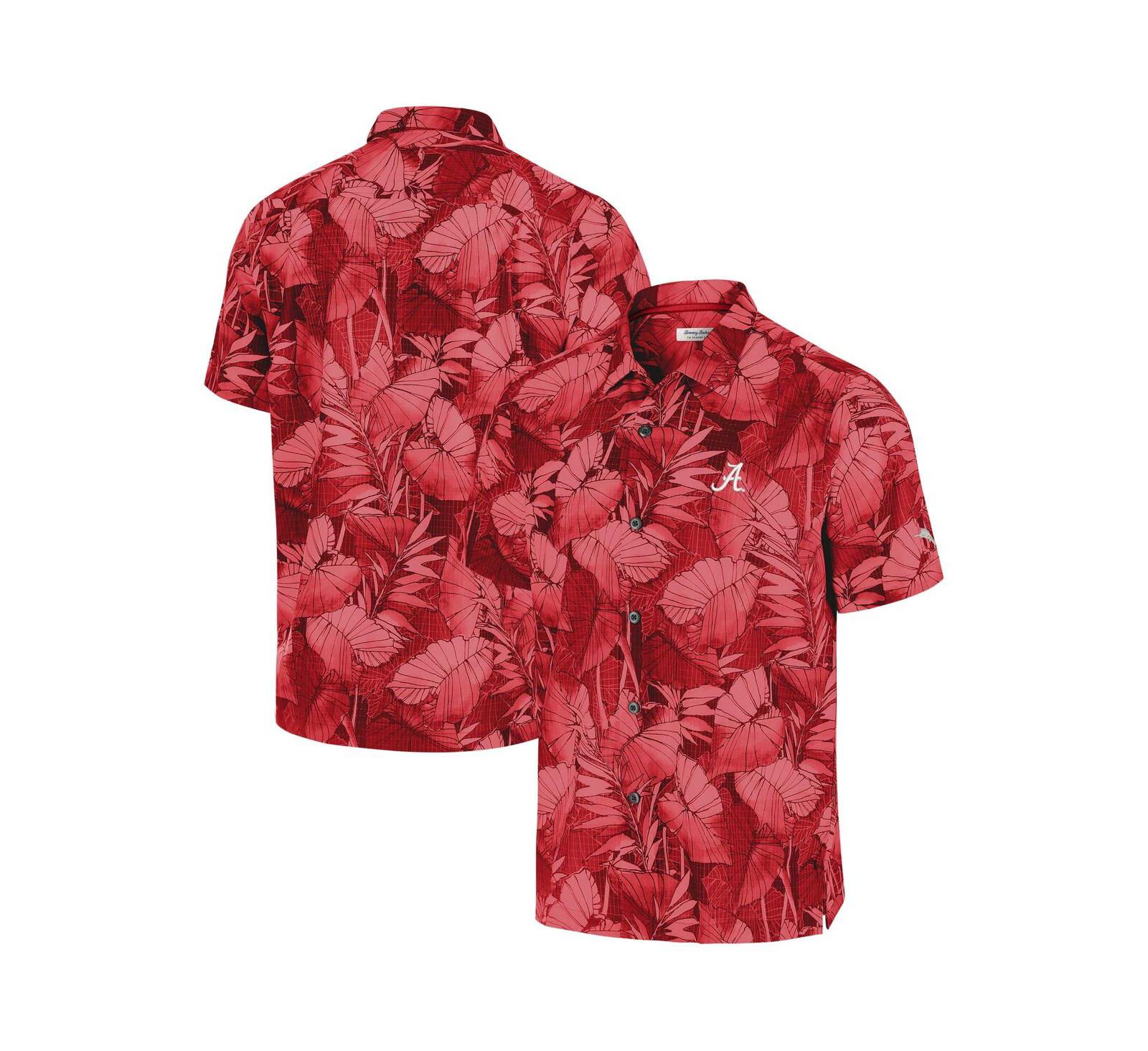 Мужская рубашка Tommy Bahama Crimson Alabama Crimson Tide Coast Nuevo Fronds Button-Up