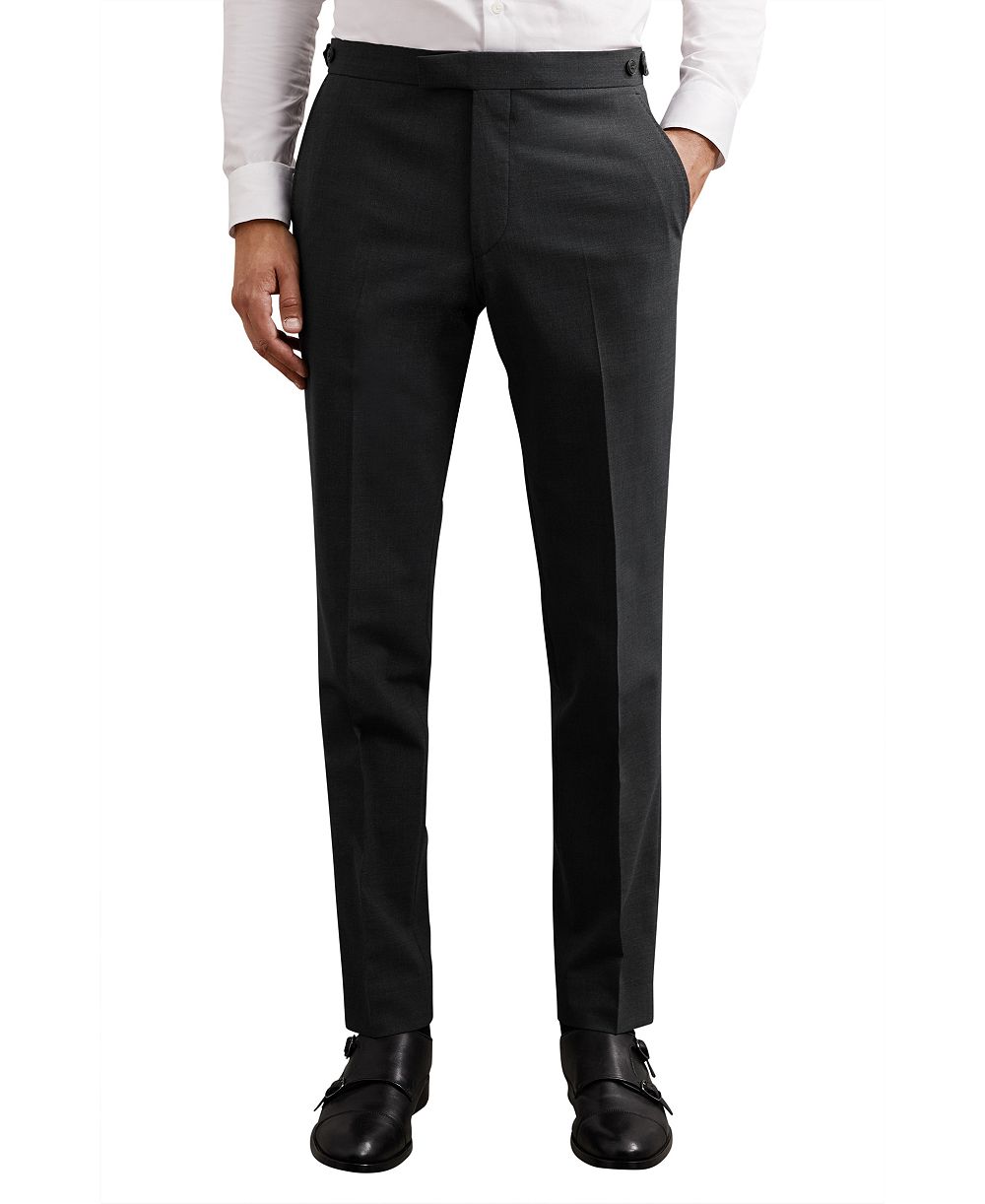 REISS Men's Promise Tailored-Fit Wool-Blend Suit Pants