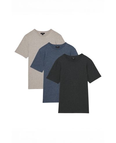 REISS Men's Bless 3-Pack Tailored-Fit Cotton Crew-Neck T-Shirt