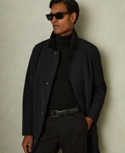 REISS Мужское гибридное пальто Logan Hybrid Removable Funnel Neck Overcoat