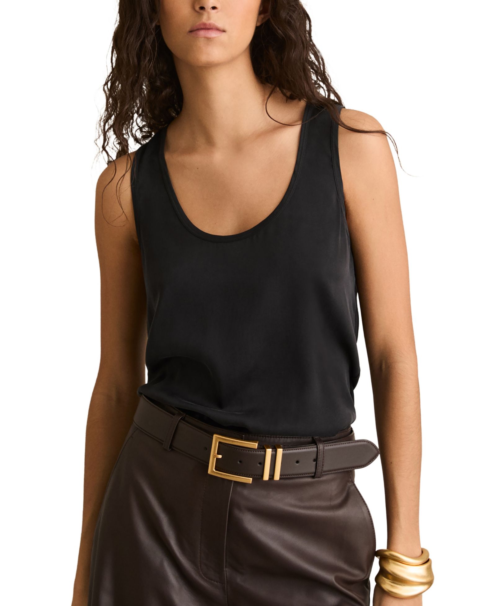 Женский топ REISS Ruby Silk Front Cami из шелка