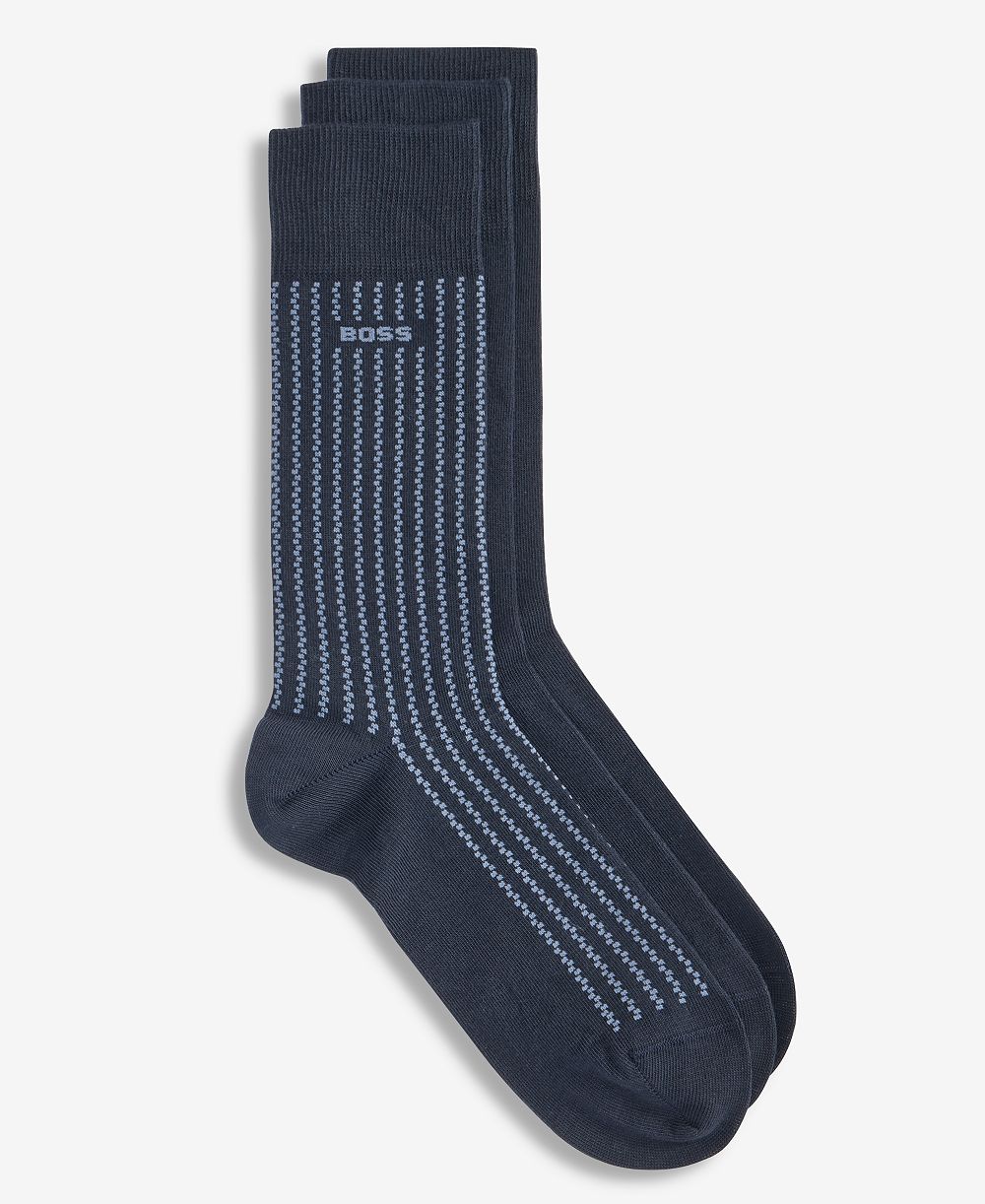 Hugo Boss Men's Minicube Detail Socks, 3 Pack