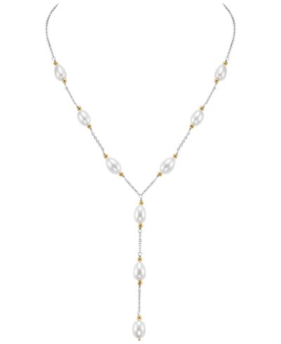 Ожерелье Macy's Freshwater Pearl (8-9mm) в 14k Yellow Gold и стерлинговом серебре