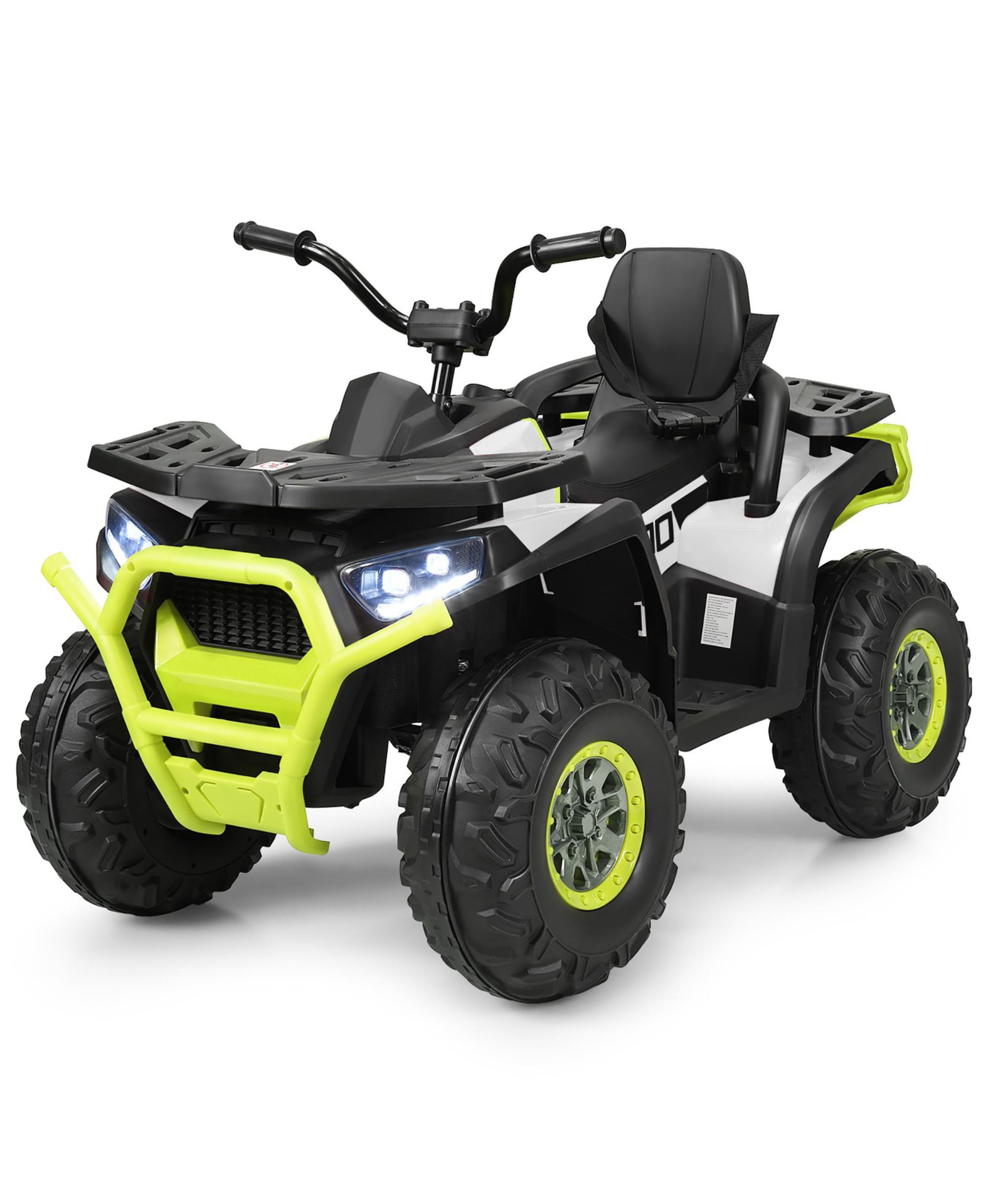 Costway Детский электрический квадроцикл 12V с 2 скоростями, MP3 и LED