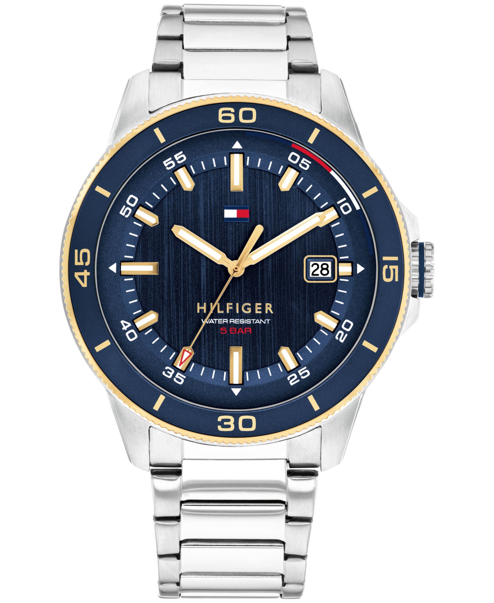 Tommy Hilfiger Мужские кварцевые часы из нержавеющей стали в серебристом цвете, 43mm