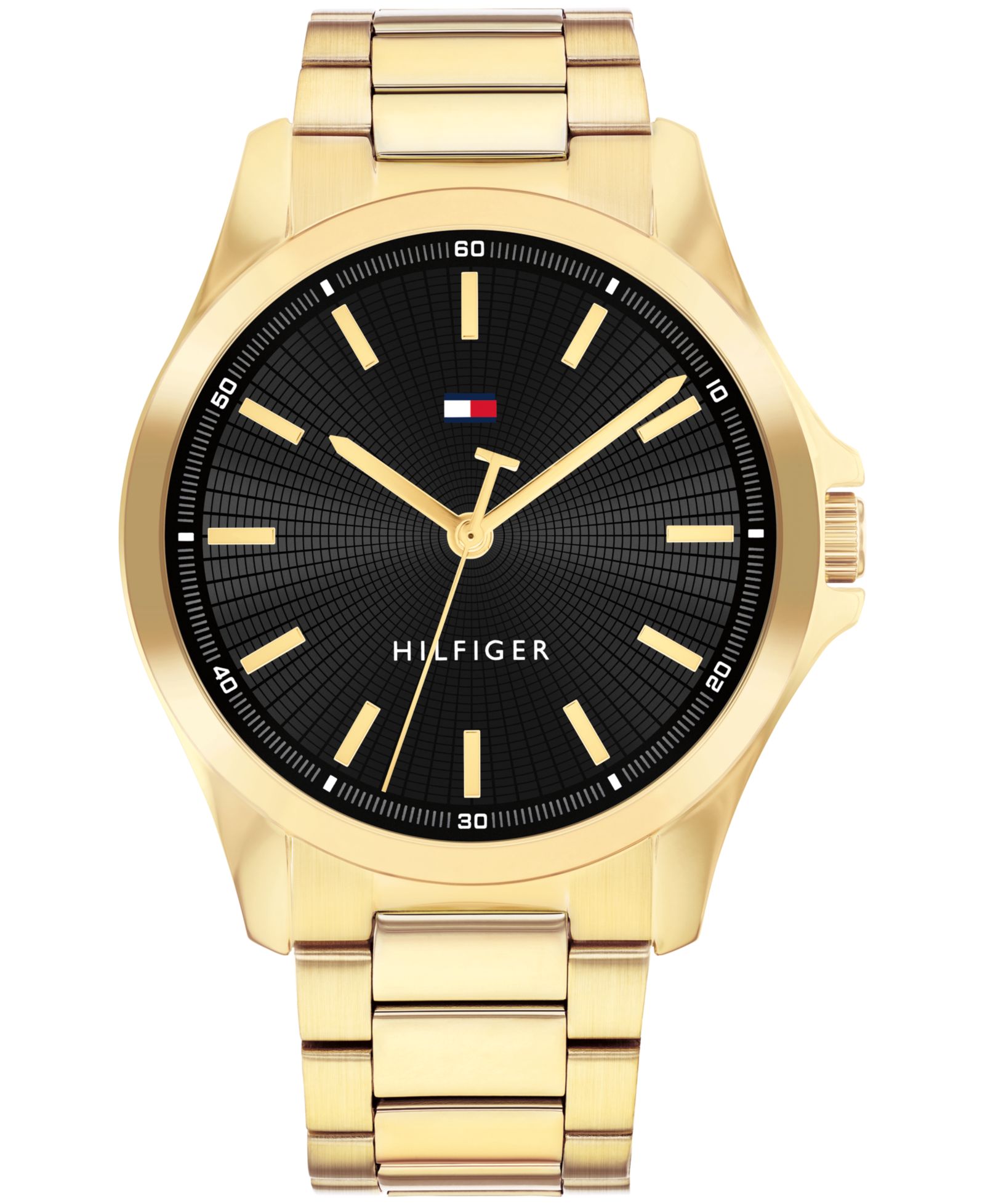 Tommy Hilfiger Men's Quartz Gold Tone Stainless Steel Bracelet Watch, 42mm