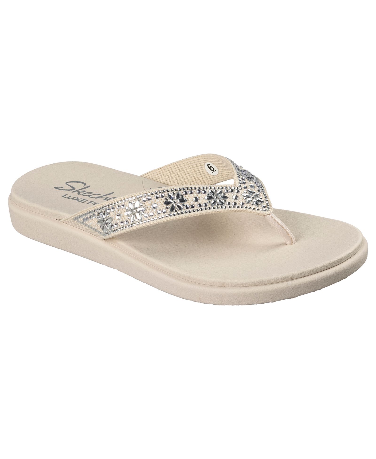 Женские сандалии Skechers Women's Meditation Luxe - Sunny Glow Flip-Flop Thong Sandals