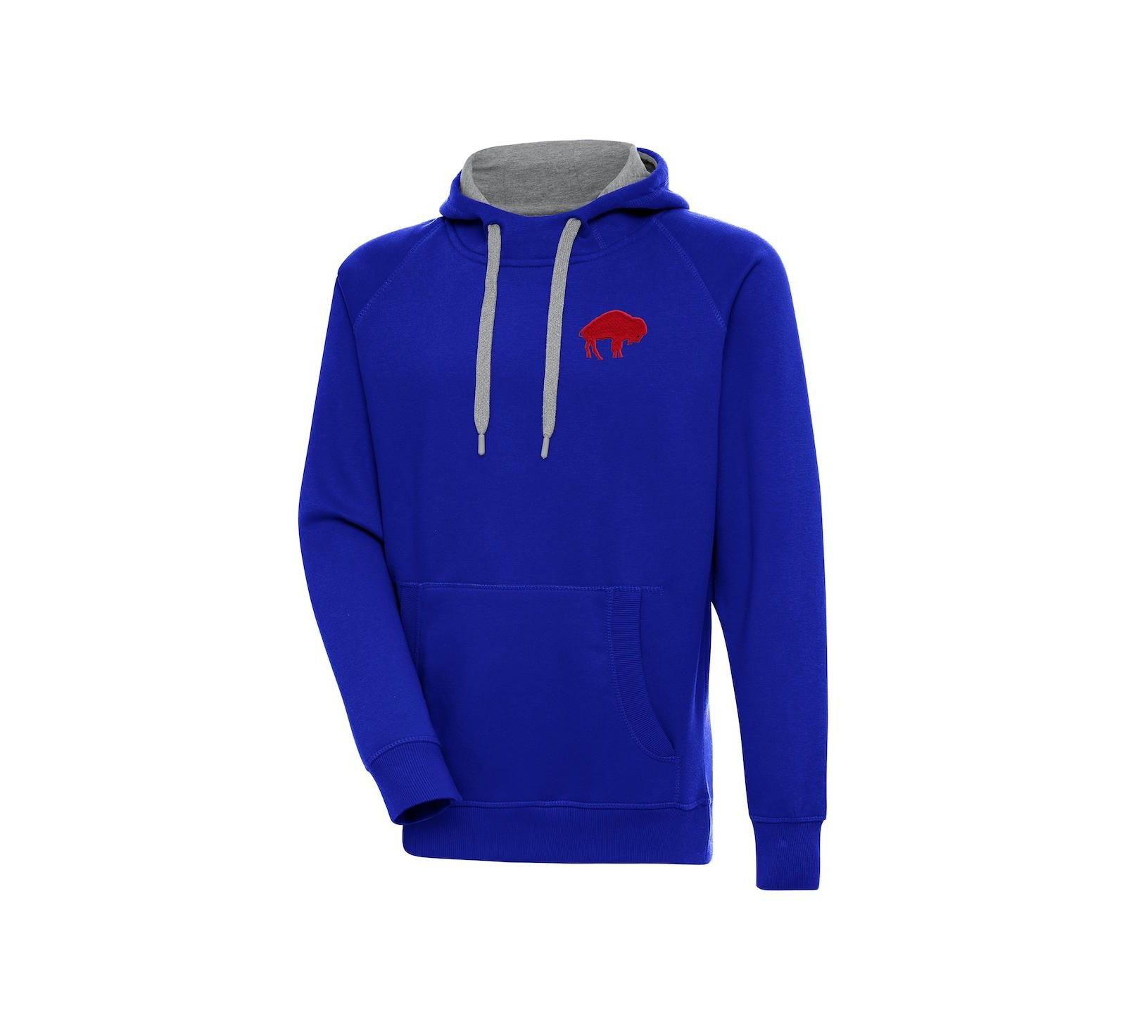 Мужское худи Antigua Buffalo Bills Throwback Logo Victory, королевский синий