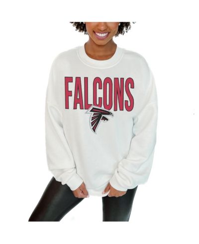 Женская оверсайз толстовка Gameday Couture White Atlanta Falcons Just Go with It с длинным рукавом