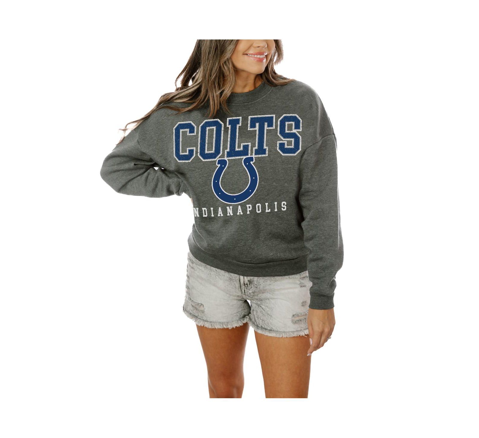 Gameday Couture Женская объемная толстовка Gameday Couture Charcoal Indianapolis Colts Bring the Energy Pullover