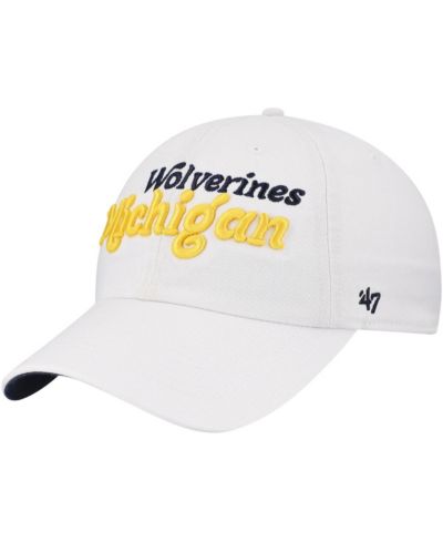 '47 Brand Женская белая кепка Michigan Wolverines Pensacola Clean Up Adjustable