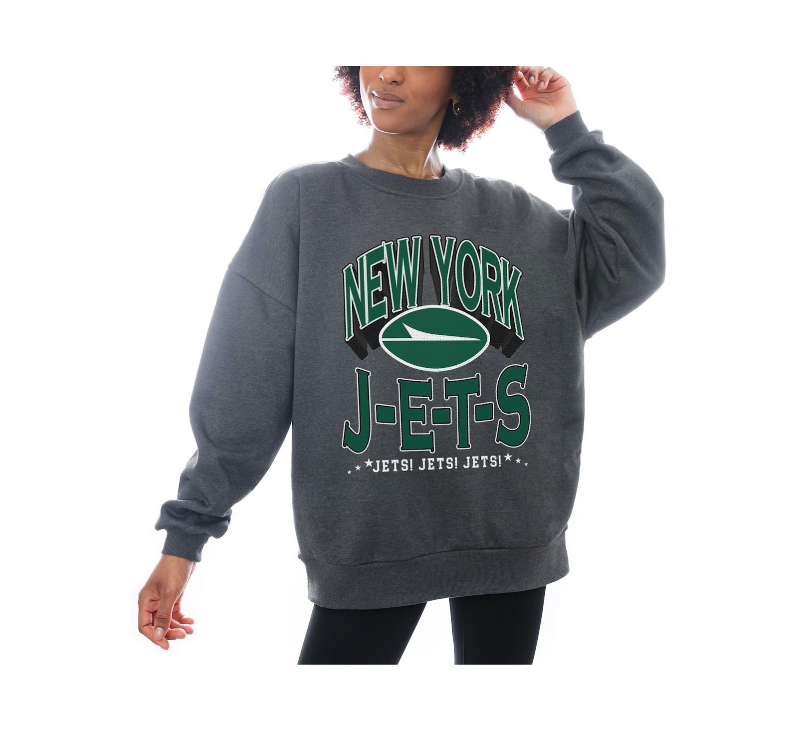 Gameday Couture Женское флисовое худи New York Jets Oversized, цвет Charcoal