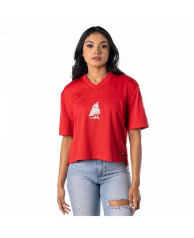 The Wild Collective Женская футболка-джерси V-образный вырез Tampa Bay Buccaneers Alternate Red