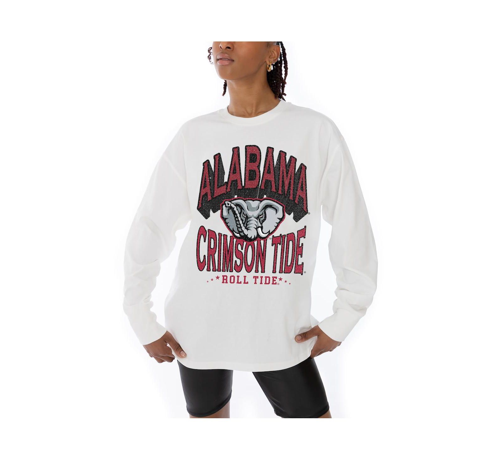 Gameday Couture Women's White Alabama Crimson Tide Midweight Oversized Long Sleeve T-Shirt