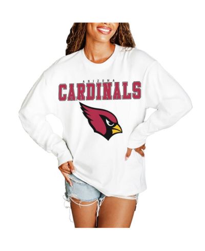 Футболка Gameday Couture Women's White Arizona Cardinals Big Goals Oversized Long Sleeve