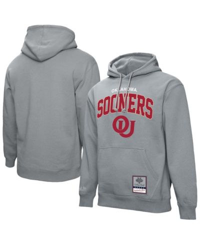 Мужское худи Mitchell & Ness Oklahoma Sooners Classic Arch Pullover, Heather Gray