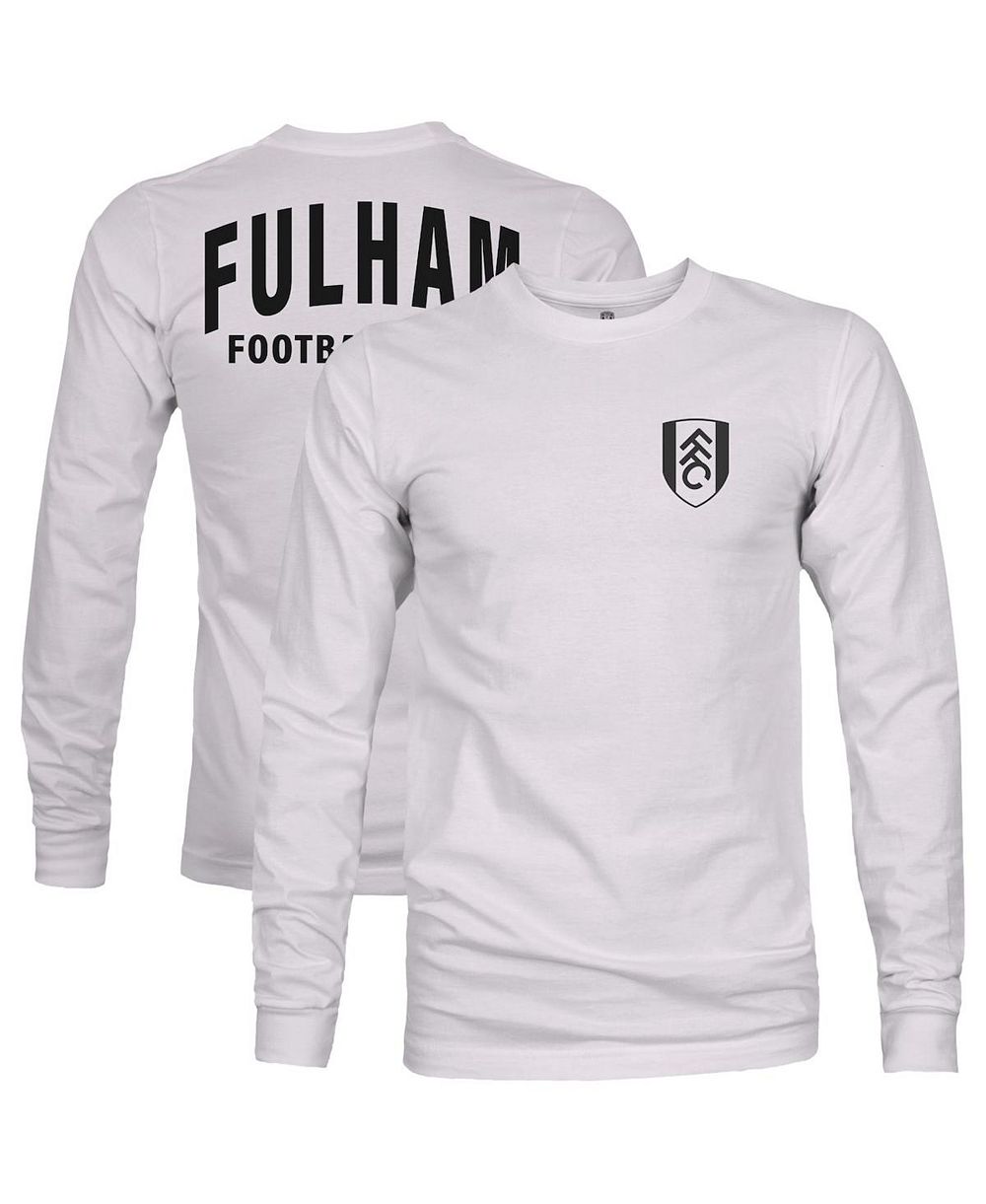 1863FC мужская футболка с длинным рукавом с дугой Fulham Team Silver