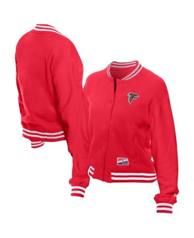 New Era Женская куртка fleece full-snap Atlanta Falcons Throwback Red