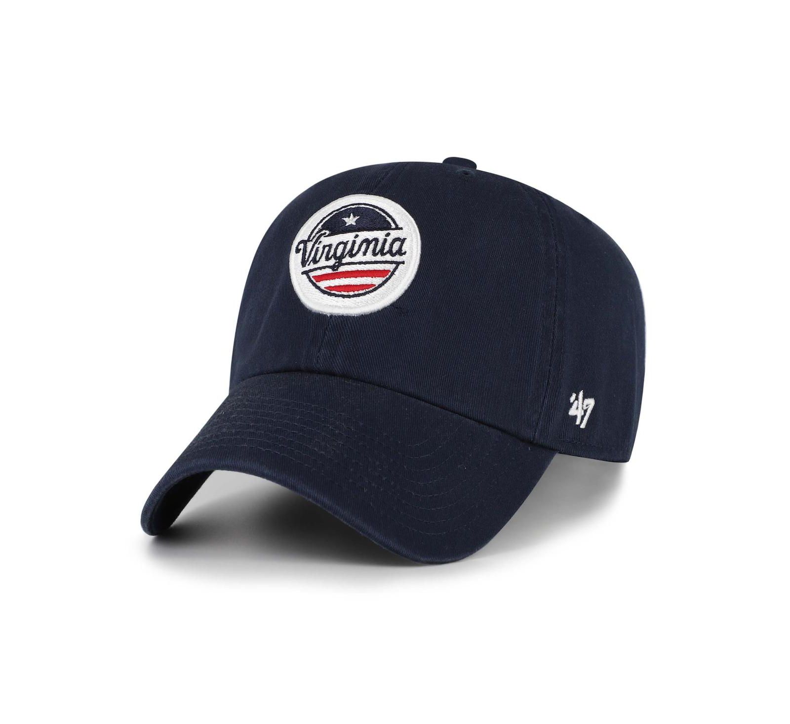 Мужская кепка '47 Brand Navy Virginia Cavaliers Clean Up Adjustable Hat