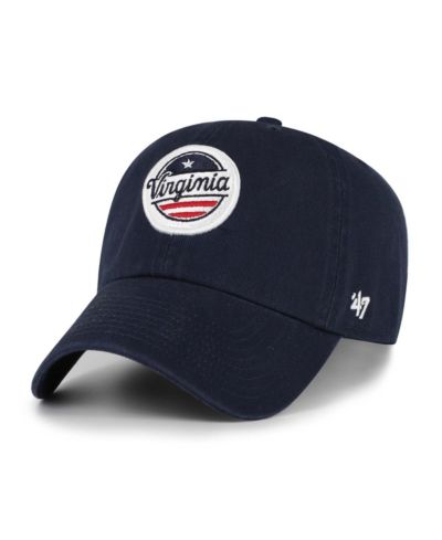 Мужская кепка '47 Brand Navy Virginia Cavaliers Clean Up Adjustable Hat