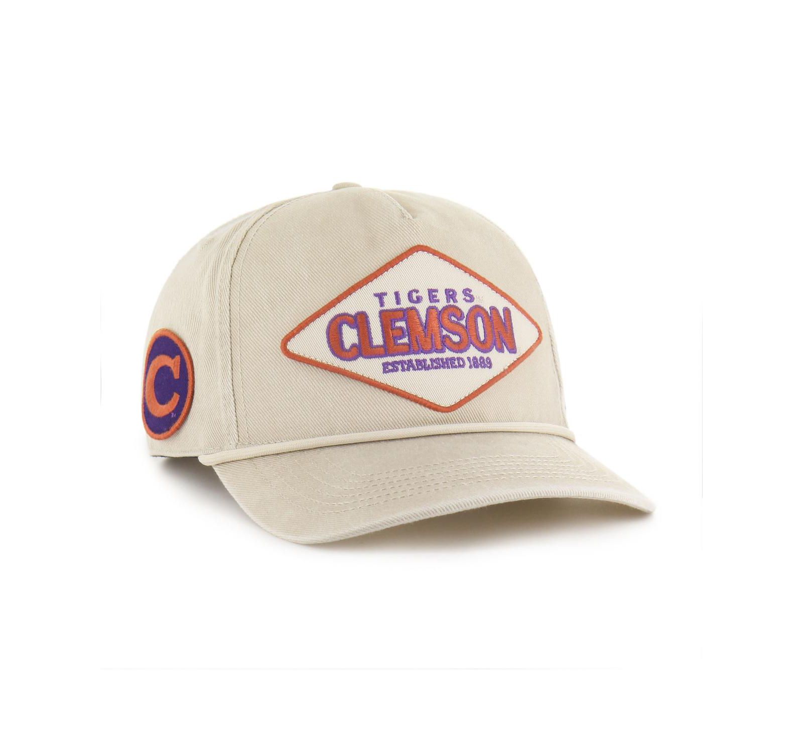 Регулируемая кепка '47 Brand для мужчин и женщин в цвете Cream Clemson Tigers Outdoorsmen Cairn Hitch