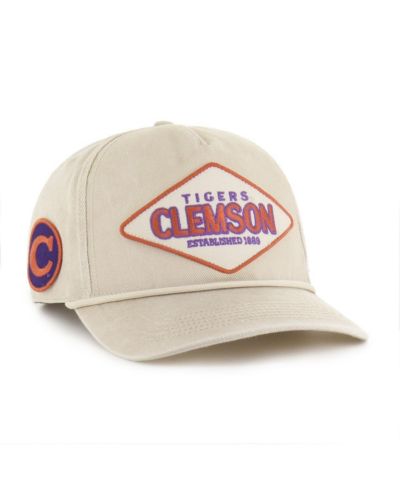 Регулируемая кепка '47 Brand для мужчин и женщин в цвете Cream Clemson Tigers Outdoorsmen Cairn Hitch