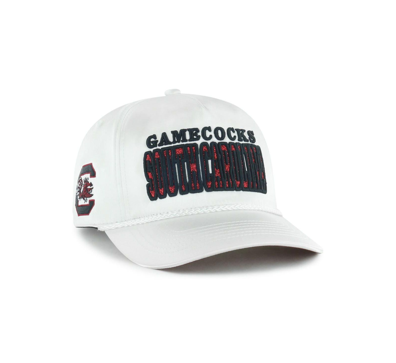Женская кепка '47 Brand White South Carolina Gamecocks Outspoken Hitch регулируемая