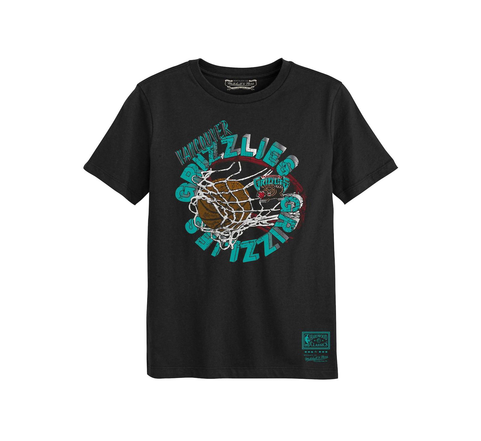 Детская футболка Mitchell & Ness Black Vancouver Grizzlies Hardwood Classics