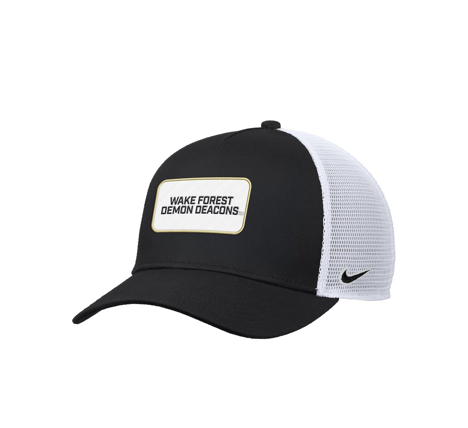 Nike Men's Black Wake Forest Demon Deacons 2025 On-Field Rise Trucker Performance Adjustable Hat