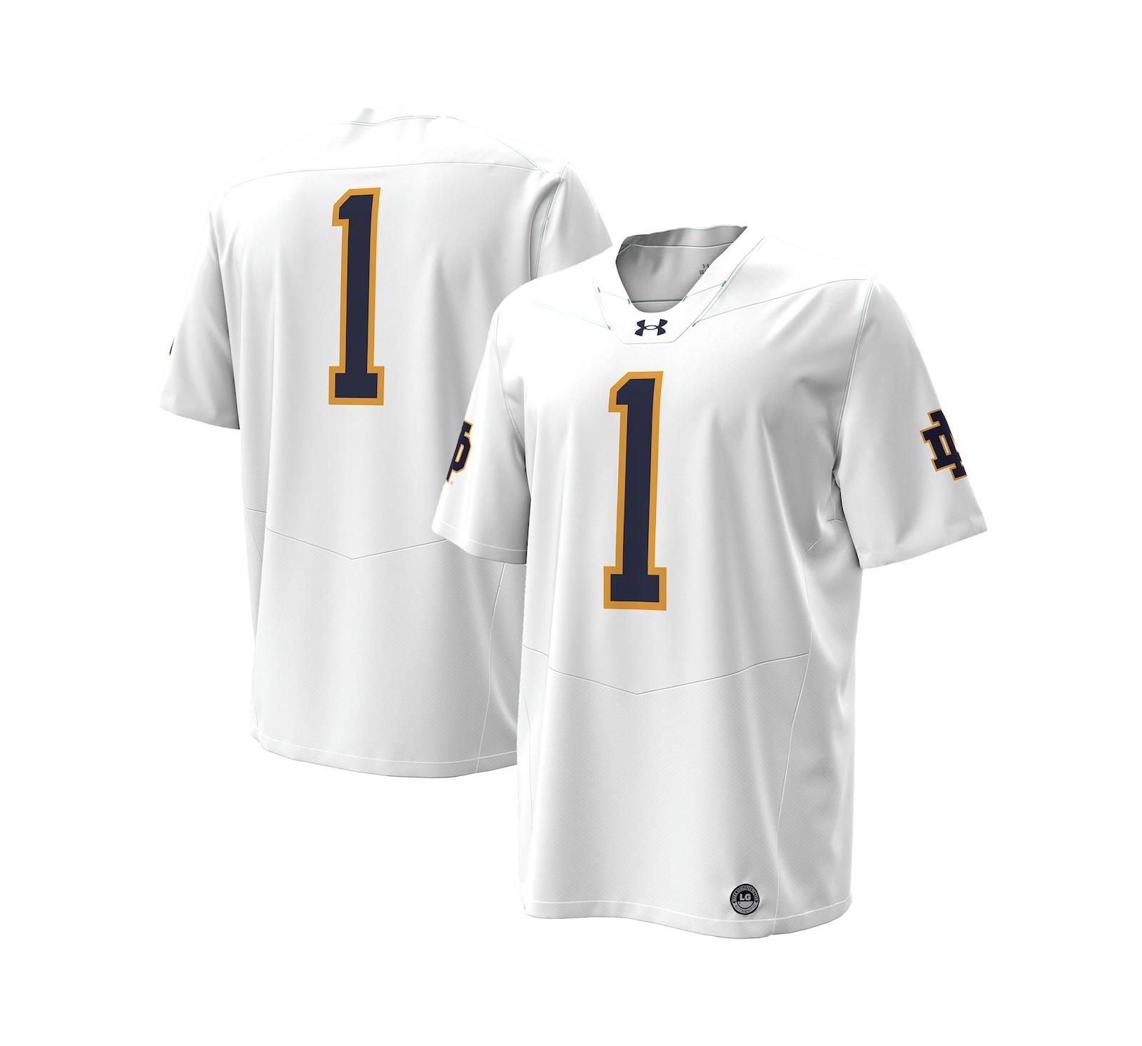 Джерси Under Armour Men's White Notre Dame Fighting Irish Premier Football