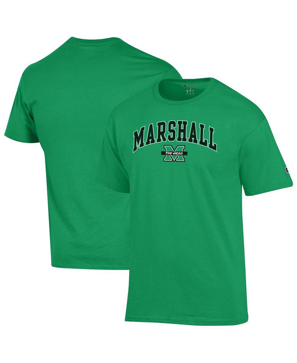Champion Мужская футболка Marshall Thundering Herd Arch Over Logo, Kelly Green