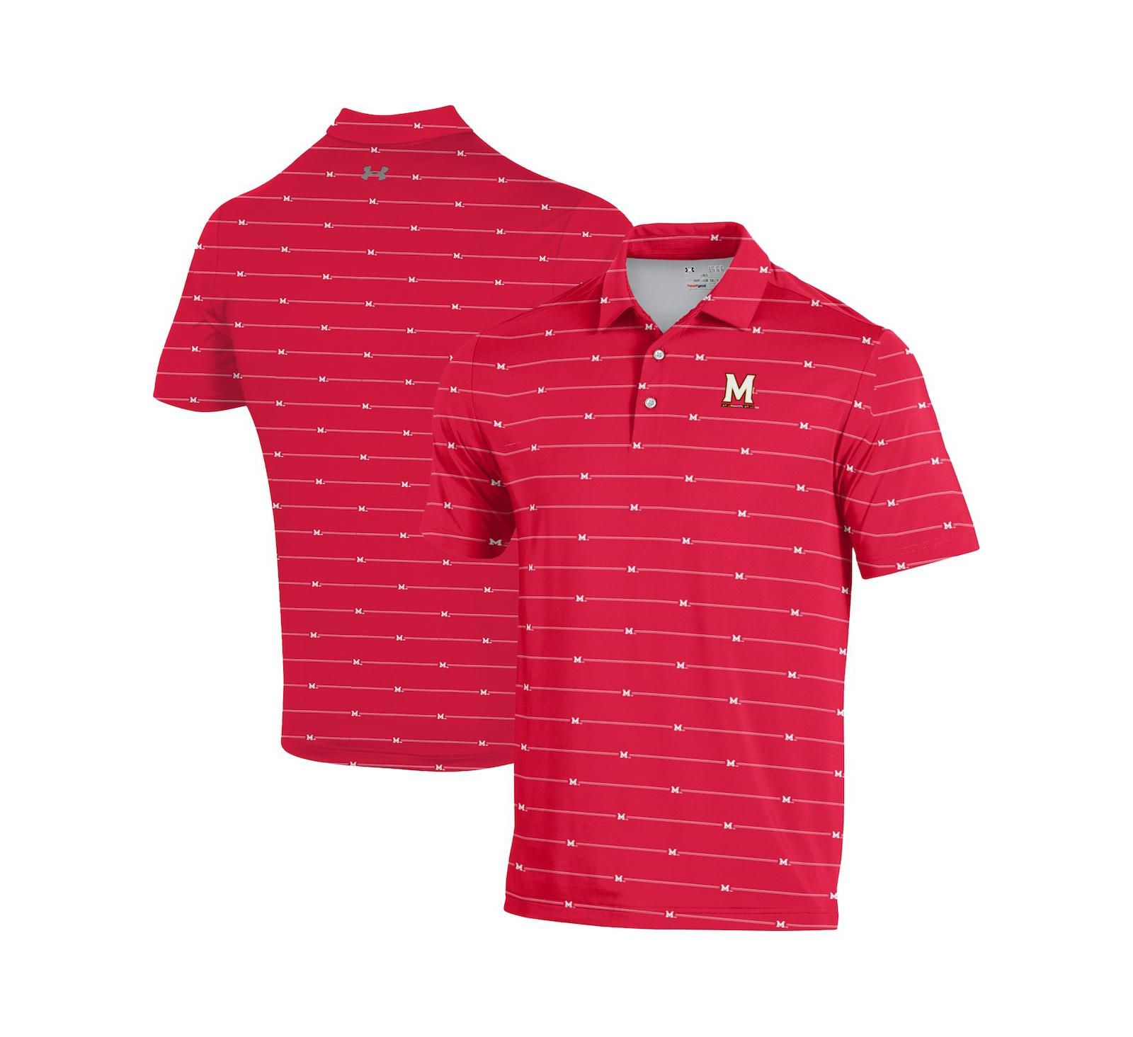 Мужская рубашка-поло Under Armour Red Maryland Terrapins Gameday ArmourFuse
