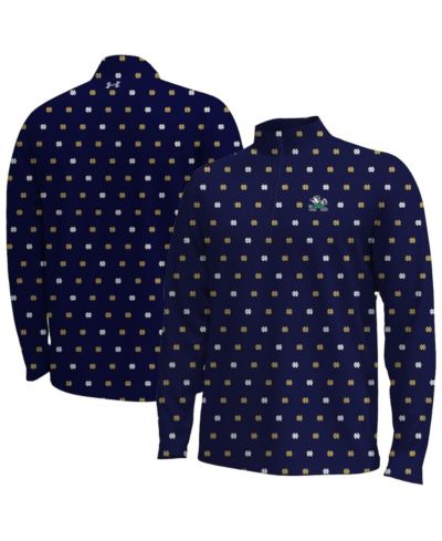 Under Armour Мужской Navy Notre Dame Fighting Irish Gameday ArmourFuse Half-Zip Jacket