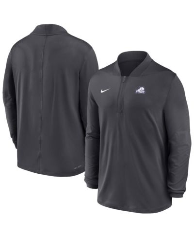 Nike Мужская толстовка Dri-FIT с полумолнией, цвет Anthracite TCU Horned Frogs