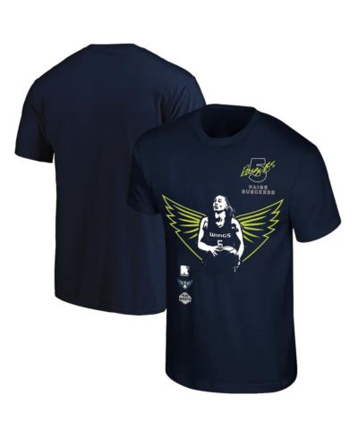 Round21 Men's and Women's Paige Bueckers Navy Dallas Wings 2025 WNBA Draft Night T-Shirt
