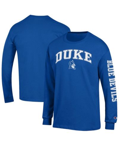Champion Men's Royal Duke Blue Devils Arch Over Logo 2-Hit Long Sleeve T-Shirt