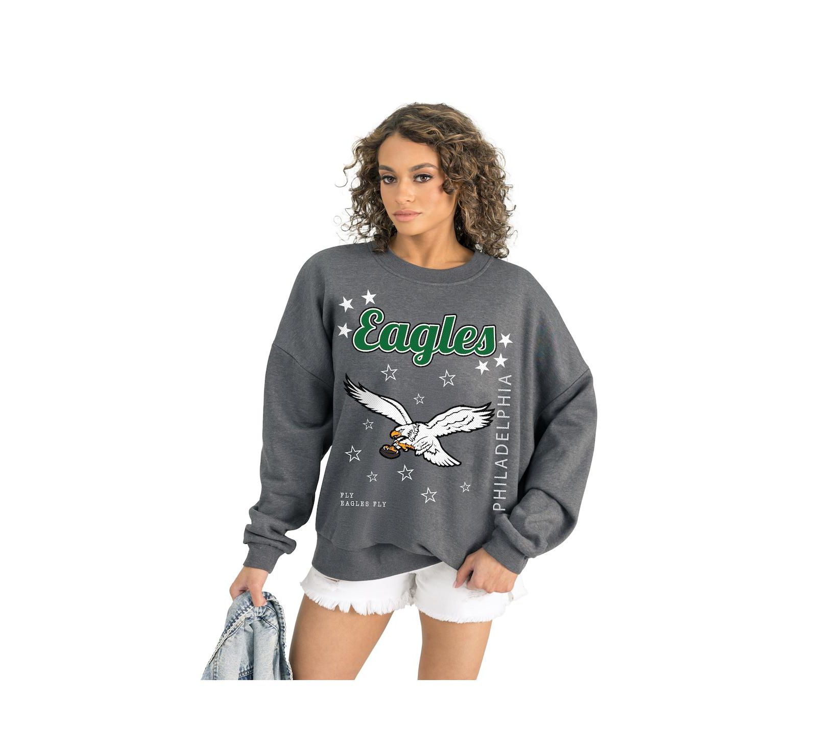 Женская толстовка Gameday Couture Gray Philadelphia Eagles Ready to Rumble Premium Fleece Pullover