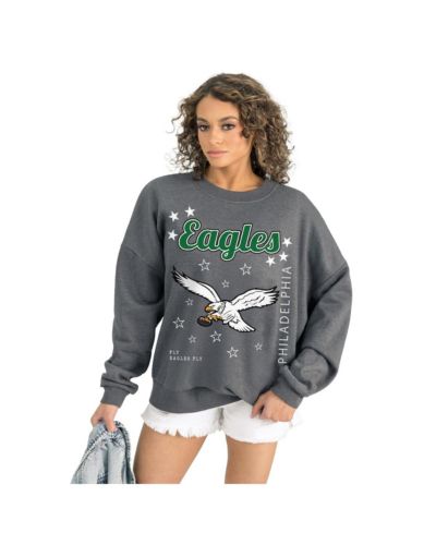 Женская толстовка Gameday Couture Gray Philadelphia Eagles Ready to Rumble Premium Fleece Pullover